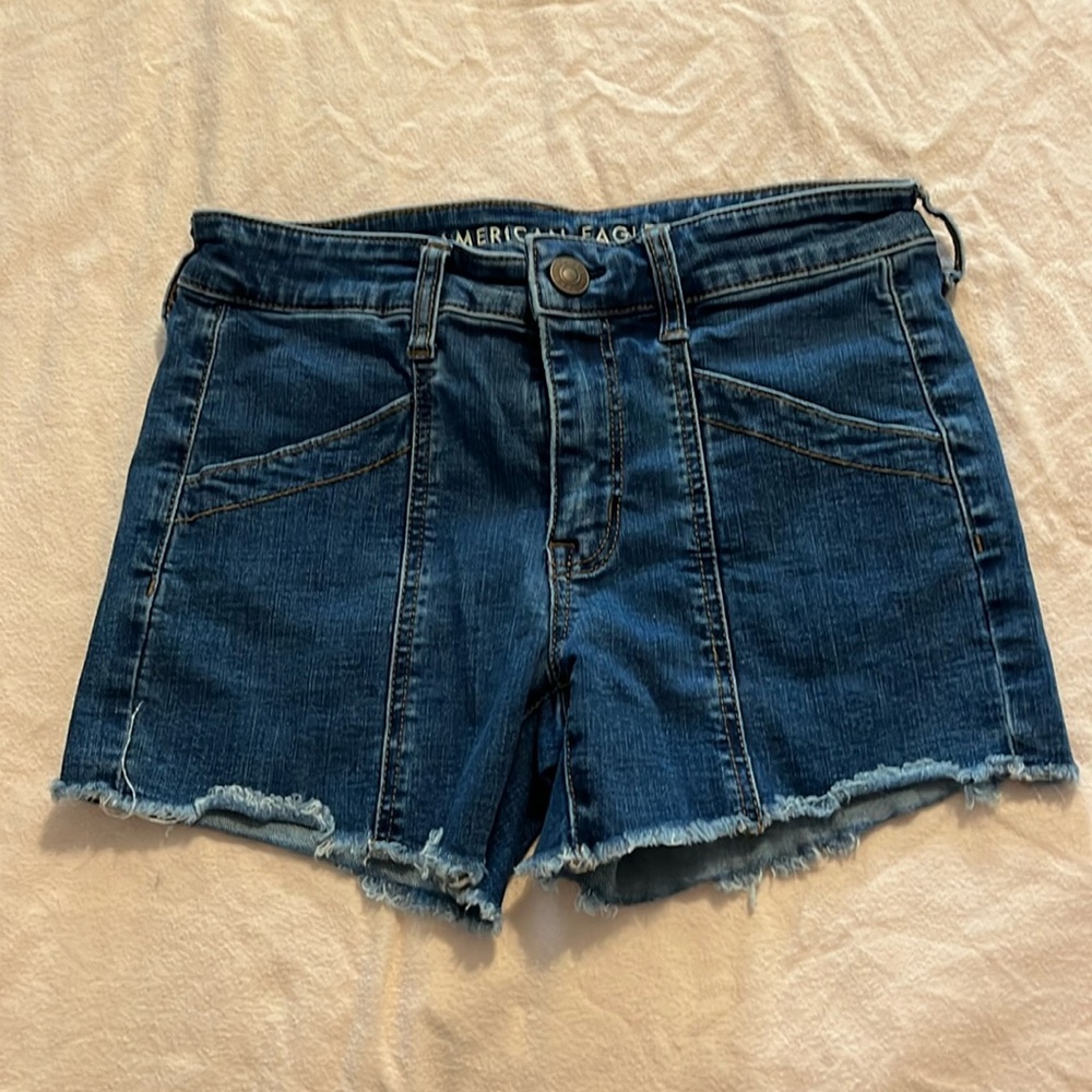 AE denim shorts